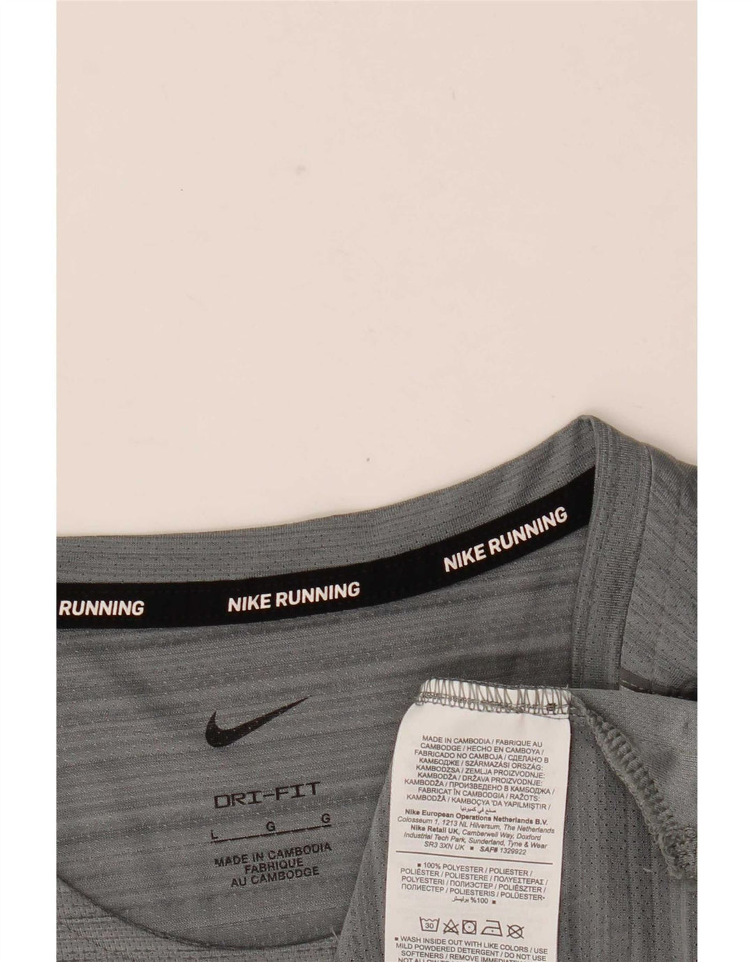 Camiseta Nike Masculina Dri Fit Top Grande Cinza Poliéster
