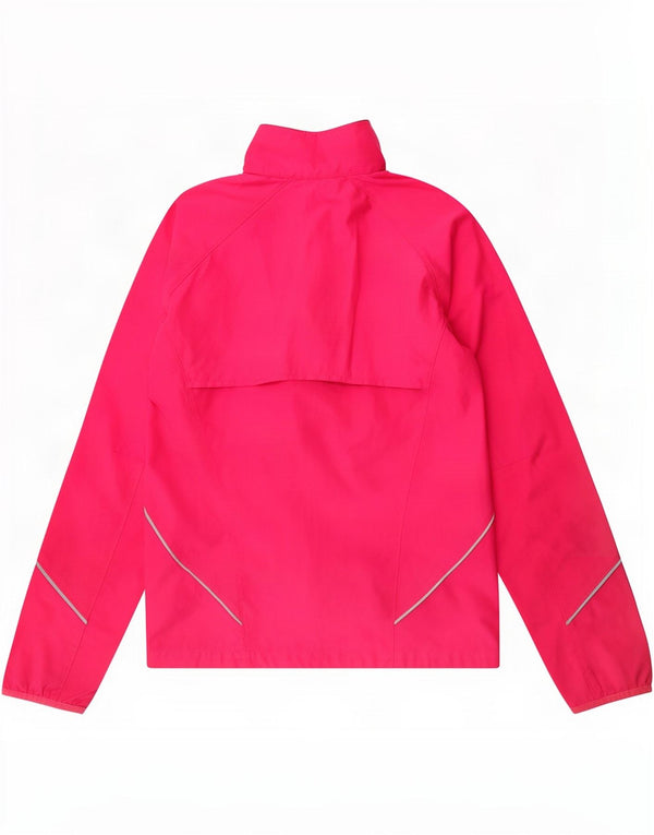 Nike Womens Tracksuit Top Jacket UK 10/12 Médio Rosa Poliéster