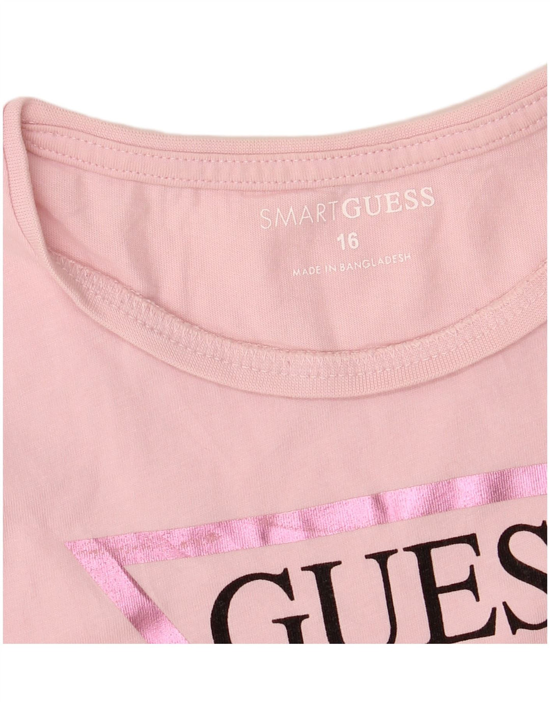 Top Camiseta Gráfica Meninas GUESS 15-16 Anos Rosa