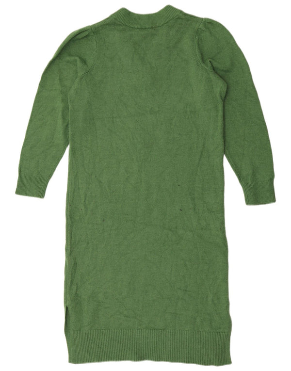 Vestido feminino John Lewis de grandes dimensões Reino Unido 10 pequeno acrílico verde