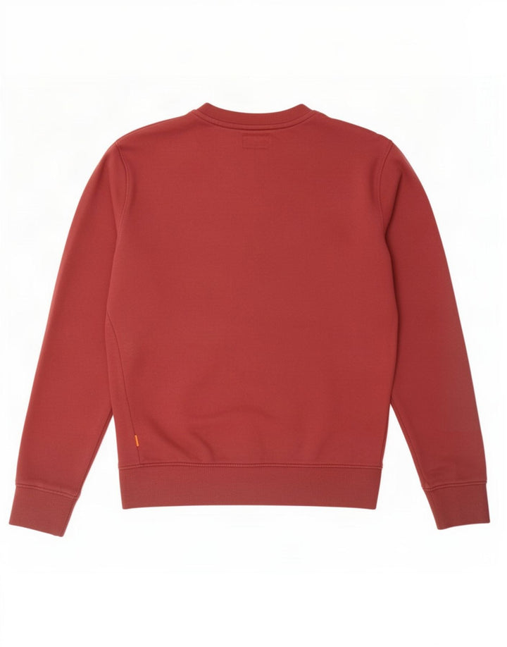Timberland Mens Regular Fit Moletom Jumper Pequeno Algodão Vermelho