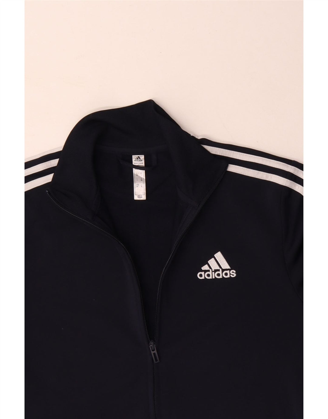 ADIDAS Mens Tracksuit Top Jacket Pequeno Azul Marinho Poliéster