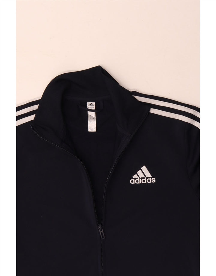 ADIDAS Mens Tracksuit Top Jacket Pequeno Azul Marinho Poliéster