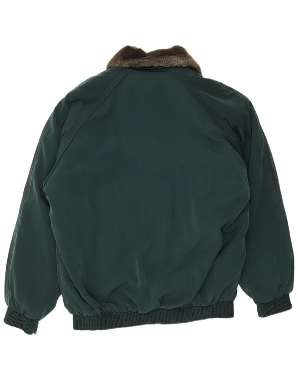 Jaqueta de vôo masculina vintage Sherpa MA-1 UK 42 XL verde