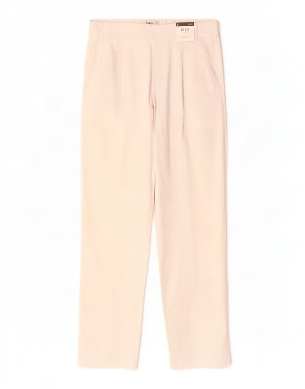Calça casual curta feminina Marks & Spencer Reino Unido 8 pequena W26 L27 branca