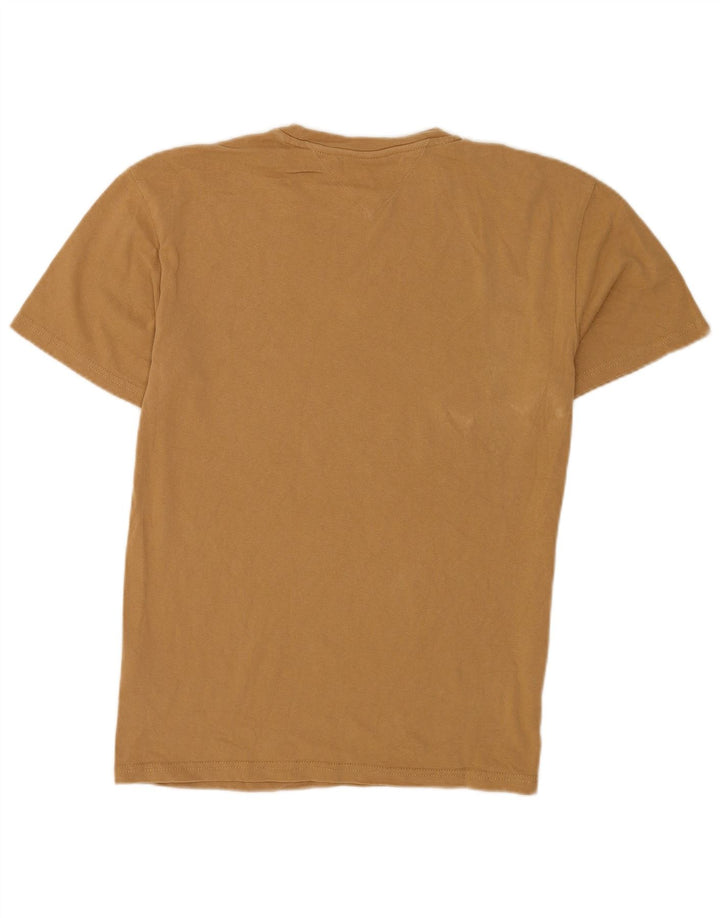 Camiseta masculina Tommy Hilfiger top pequeno algodão marrom