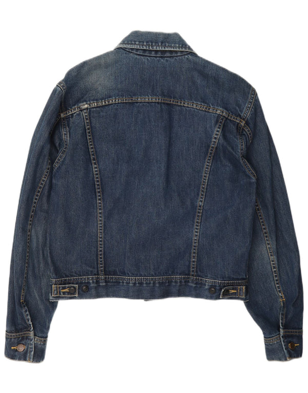 Jaqueta jeans feminina Lee UK 14 algodão azul médio