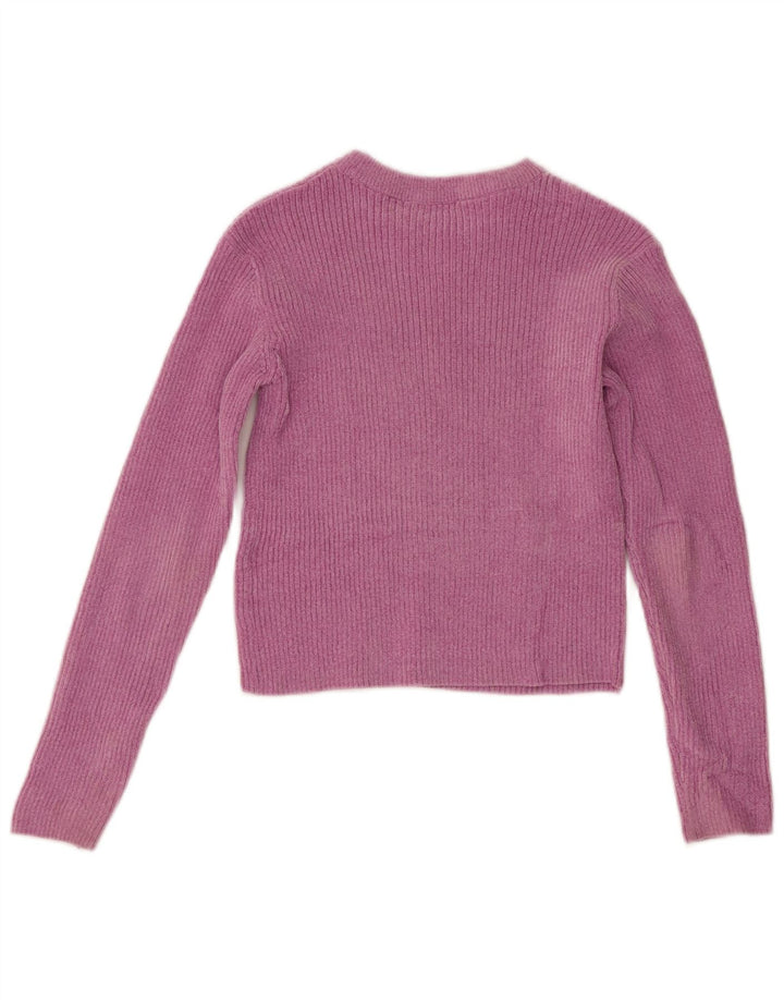Marks & Spencer Top curto feminino manga comprida 11-12 anos poliéster rosa