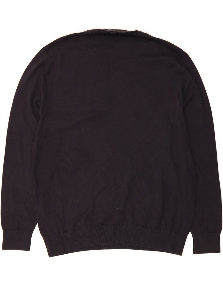 NAUTICA Mens V-Neck Jumper Sweater XL Navy Blue Cotton Vintage Nautica and Second-Hand Nautica from Messina Hembry 