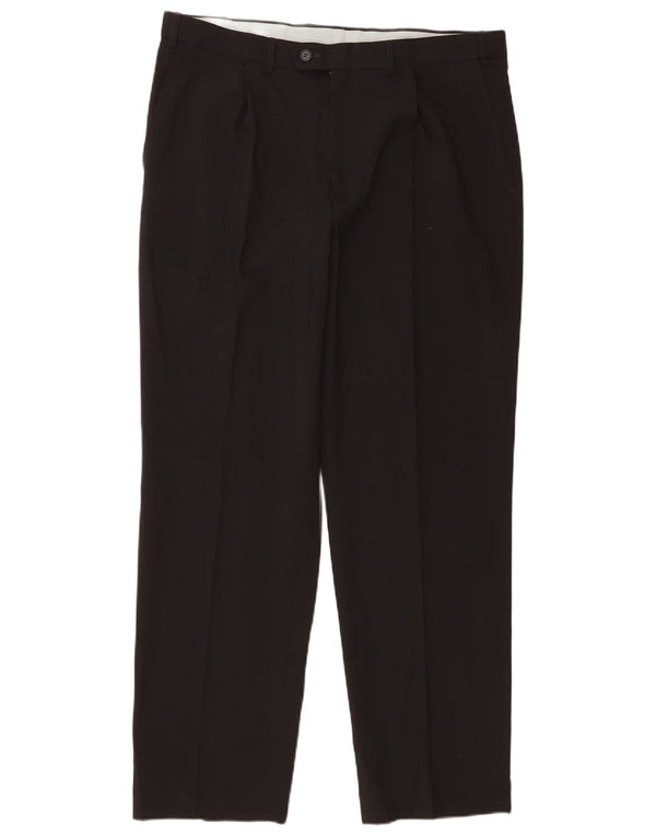 Calça masculina Marks & Spencer com pegged suit W36 L31 poliéster preto