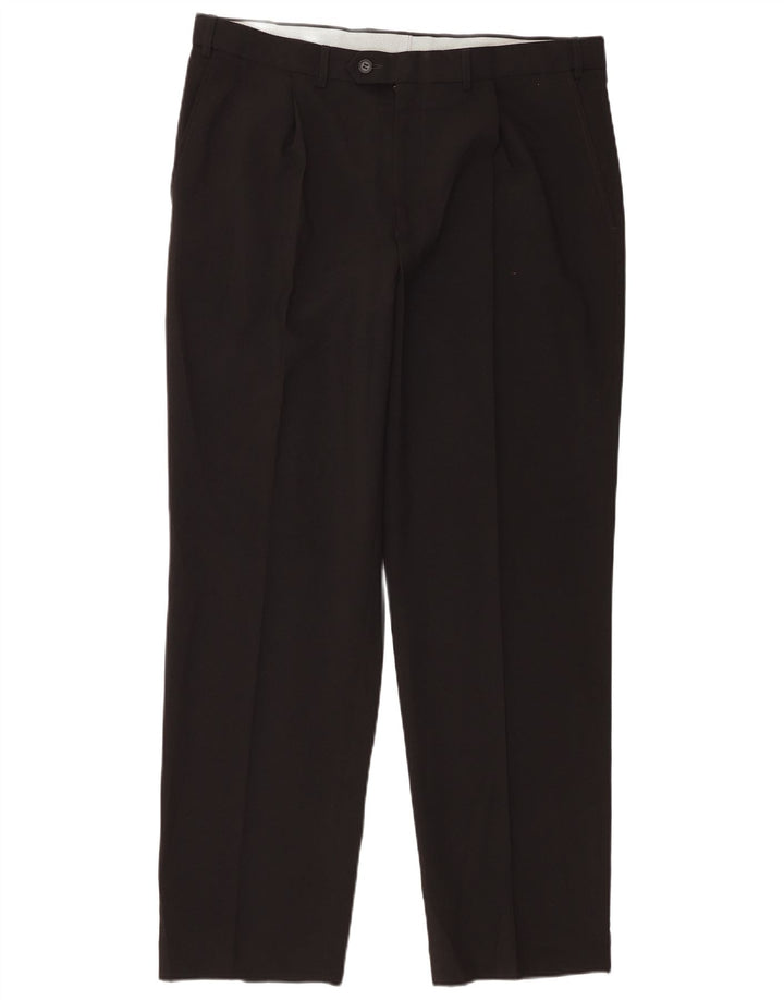 Calça masculina Marks & Spencer com pegged suit W36 L31 poliéster preto