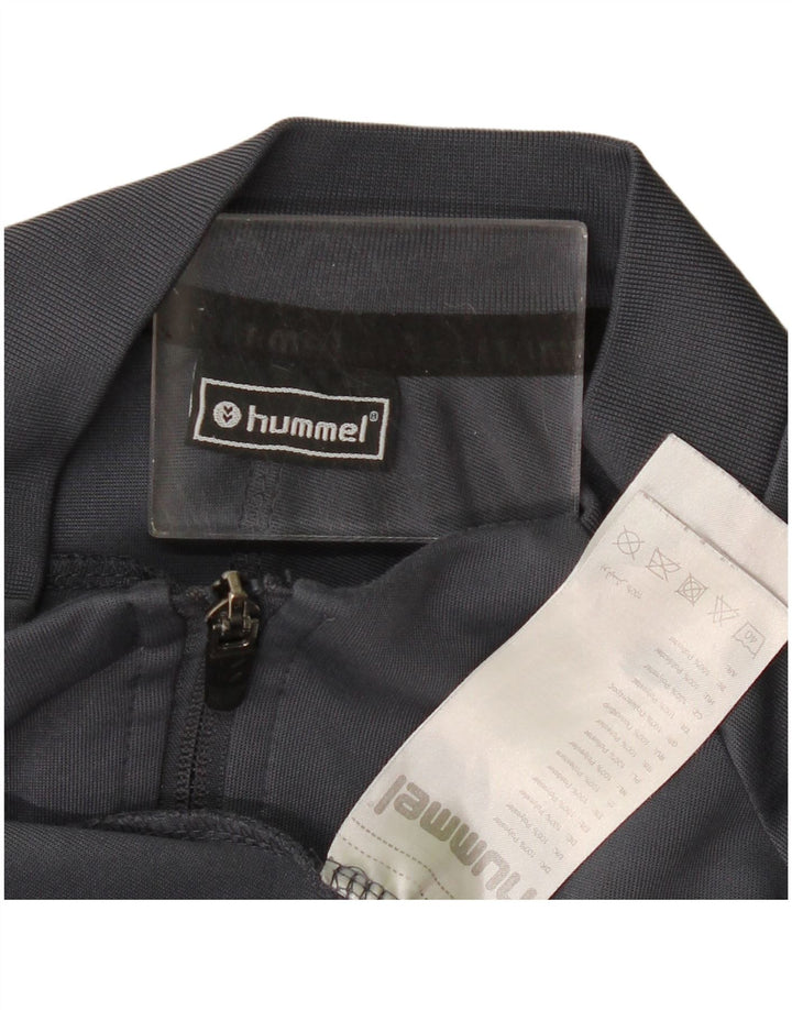 Hummel Mens Graphic Tracksuit Top Jacket Grande Cinza