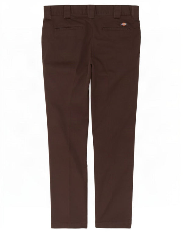Calças Dickies Mens Slim Fit Chino W30 L32 Poliéster Marrom