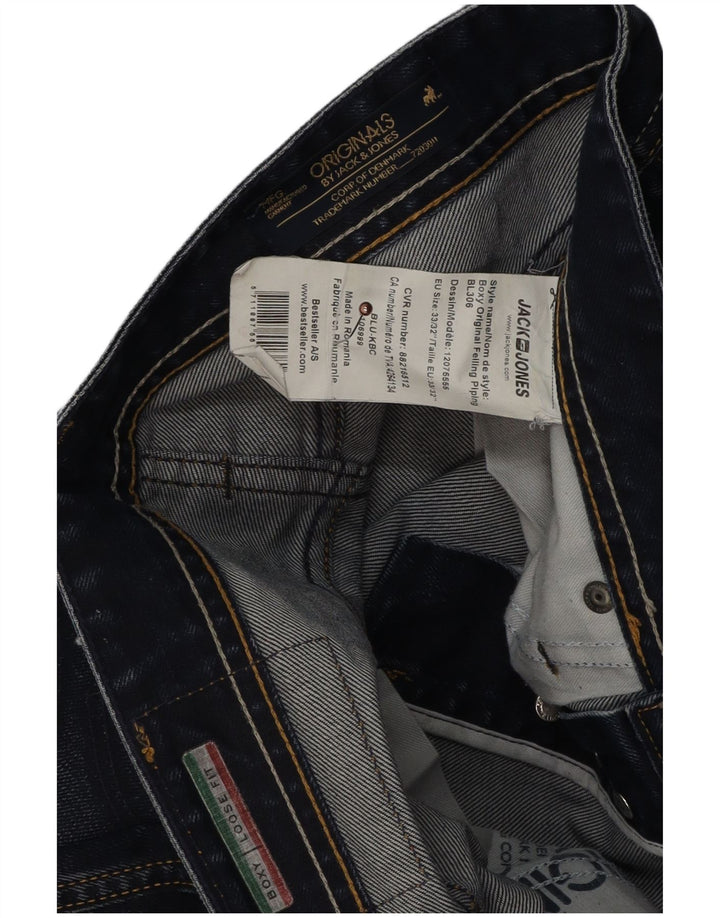 Jack & Jones Masculino Roxy Loose Jeans W33 L29 Azul Marinho Algodão