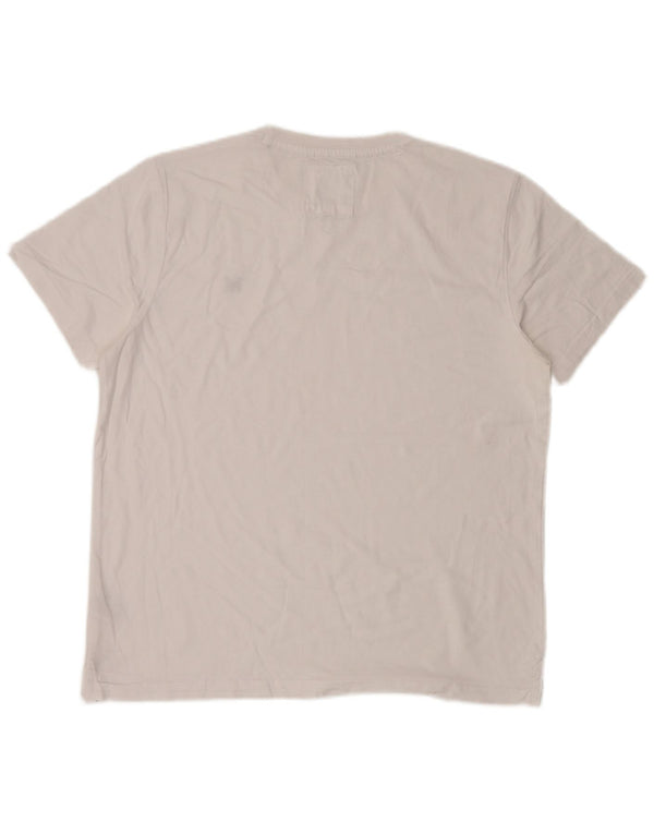 Camiseta masculina Crew Clothing Top grande algodão branco