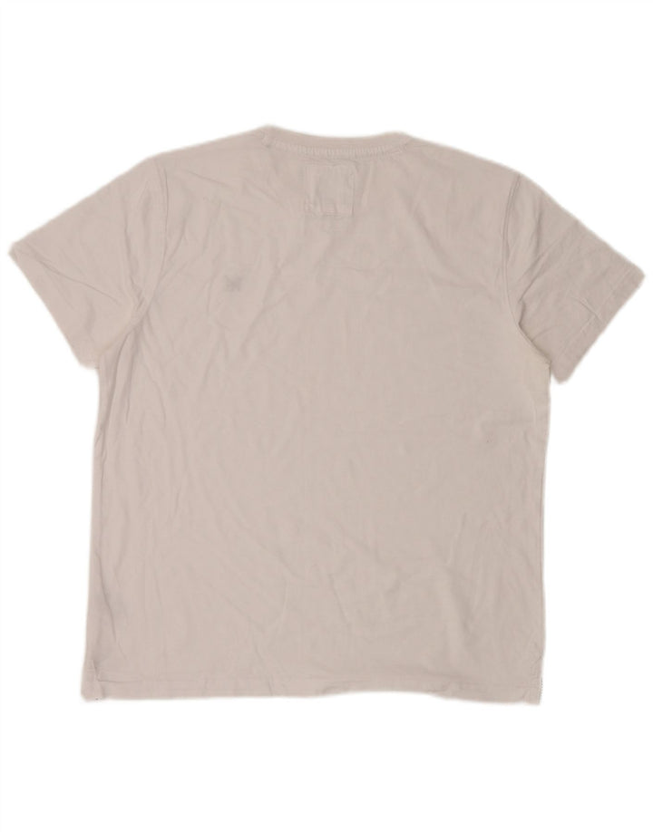 Camiseta masculina Crew Clothing Top grande algodão branco