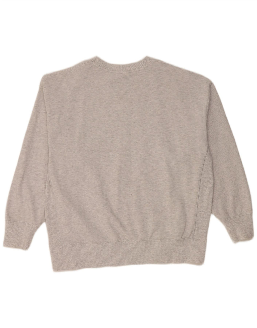 Superdry moletom masculino solto ajuste jumper médio cinza algodão manchado