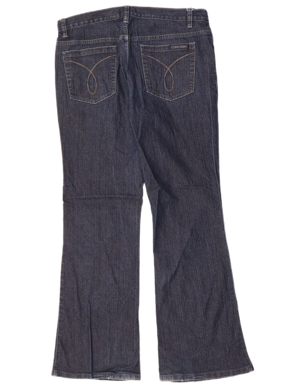 Calvin Klein Womens Bootcut Jeans US 12 Large W34 L31 Navy Blue Cotton