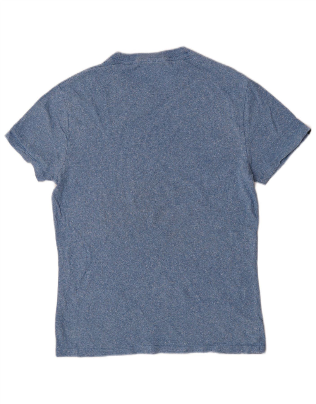Camiseta masculina Superdry Top médio algodão manchado azul
