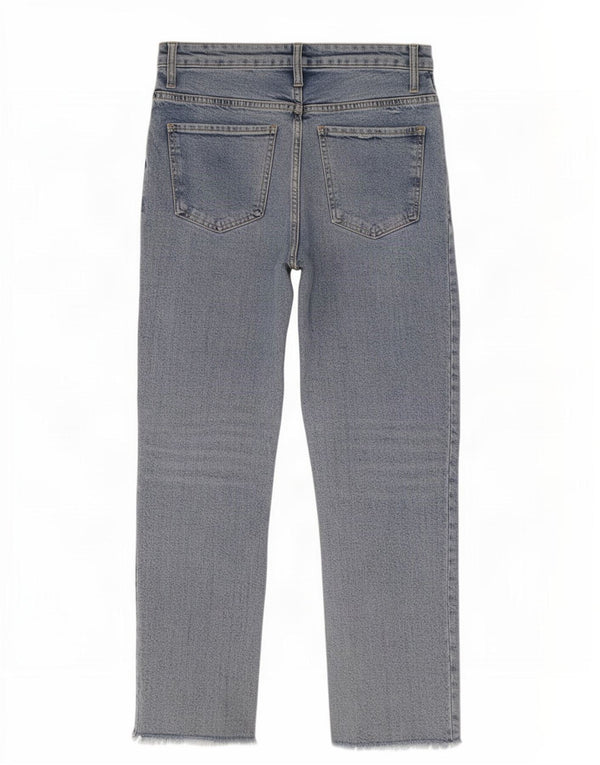Calça jeans reta feminina Zara EU 36 XS W26 L26 azul algodão