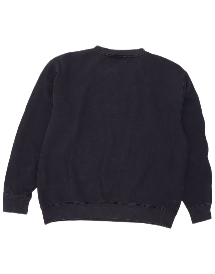 Fila moletom gráfico masculino jumper grande bloco colorido azul marinho