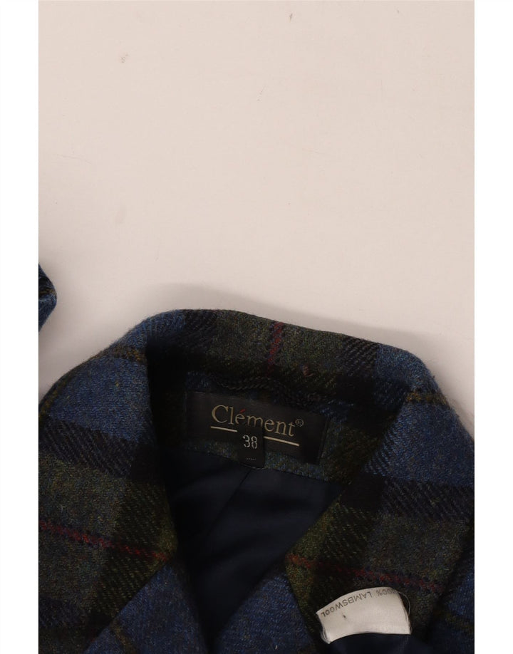 Jaqueta blazer feminina CLEMENT com 3 botões EU 38 xadrez médio multicolorido