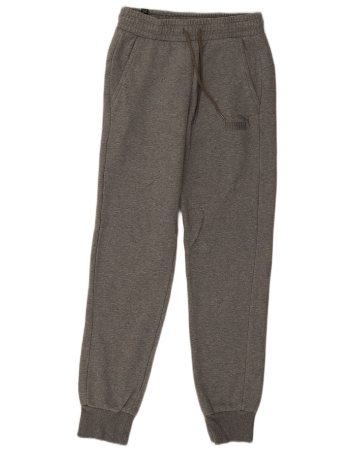 Calça esportiva masculina Puma Joggers pequena cinza manchada