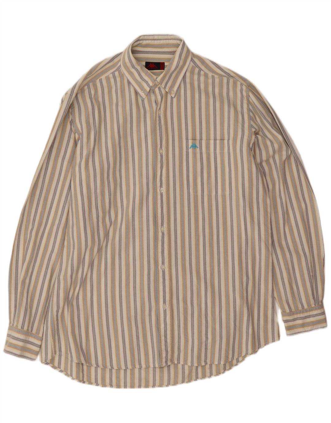 Camisa masculina Kappa 2XL listrada bege