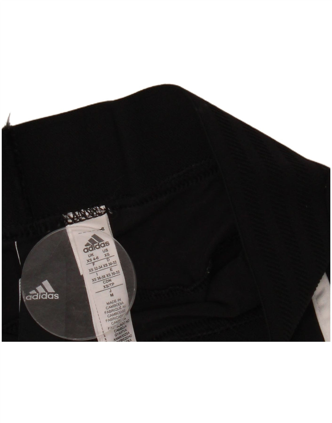 Leggings Adidas Femininas UK 4/6 XS Algodão Preto