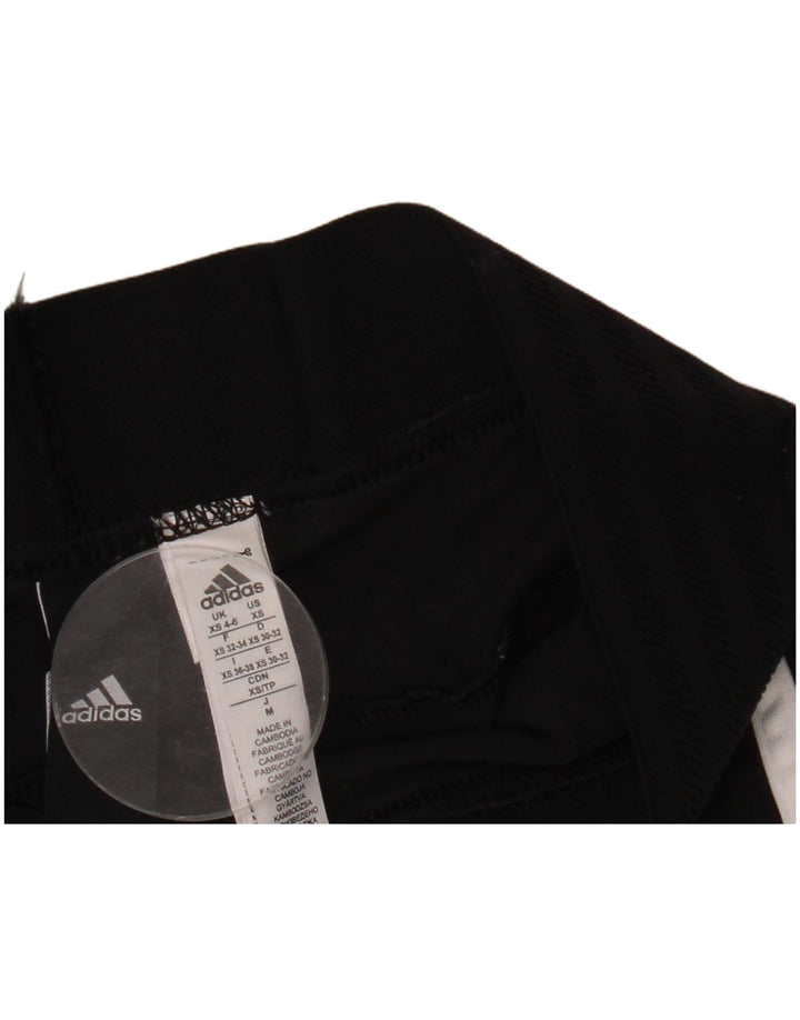 Leggings Adidas Femininas UK 4/6 XS Algodão Preto