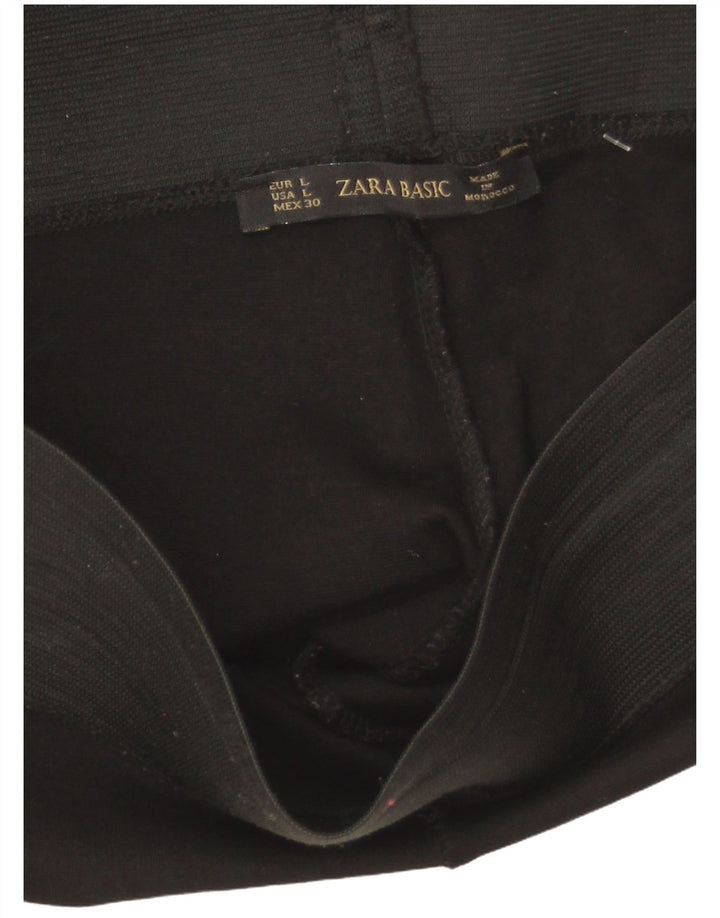 Zara Leggings Mulher UK 16 Grande Preto
