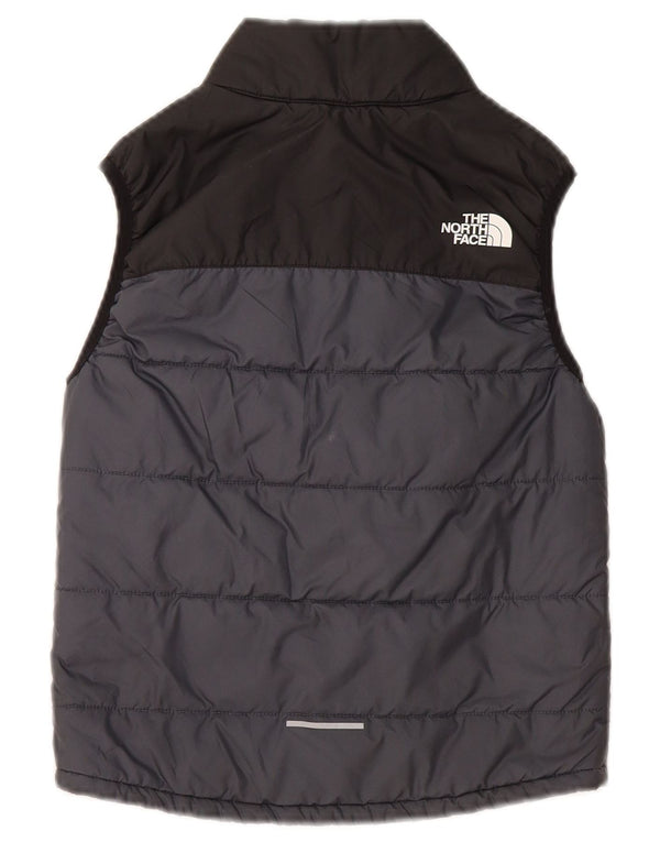 The North Face Colete acolchoado para meninos 7-8 anos pequeno cinza colorblock poliéster