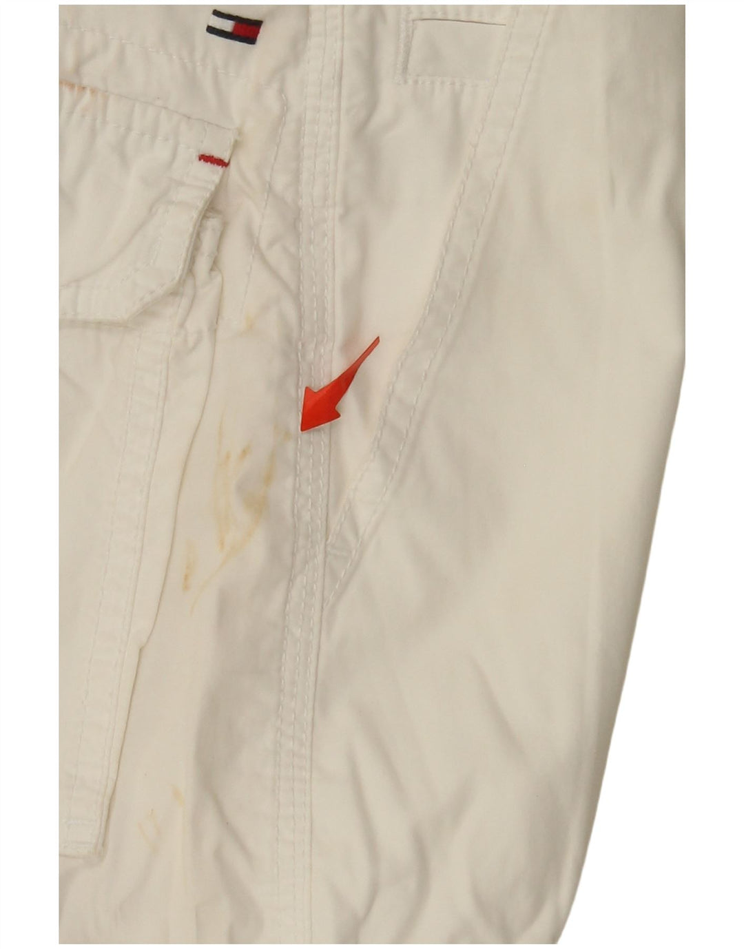 Calça cargo feminina TOMMY HILFIGER W32 L19 algodão branco