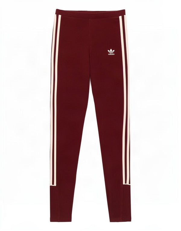 Leggings Adidas Mulher UK 6 XS Borgonha Algodão