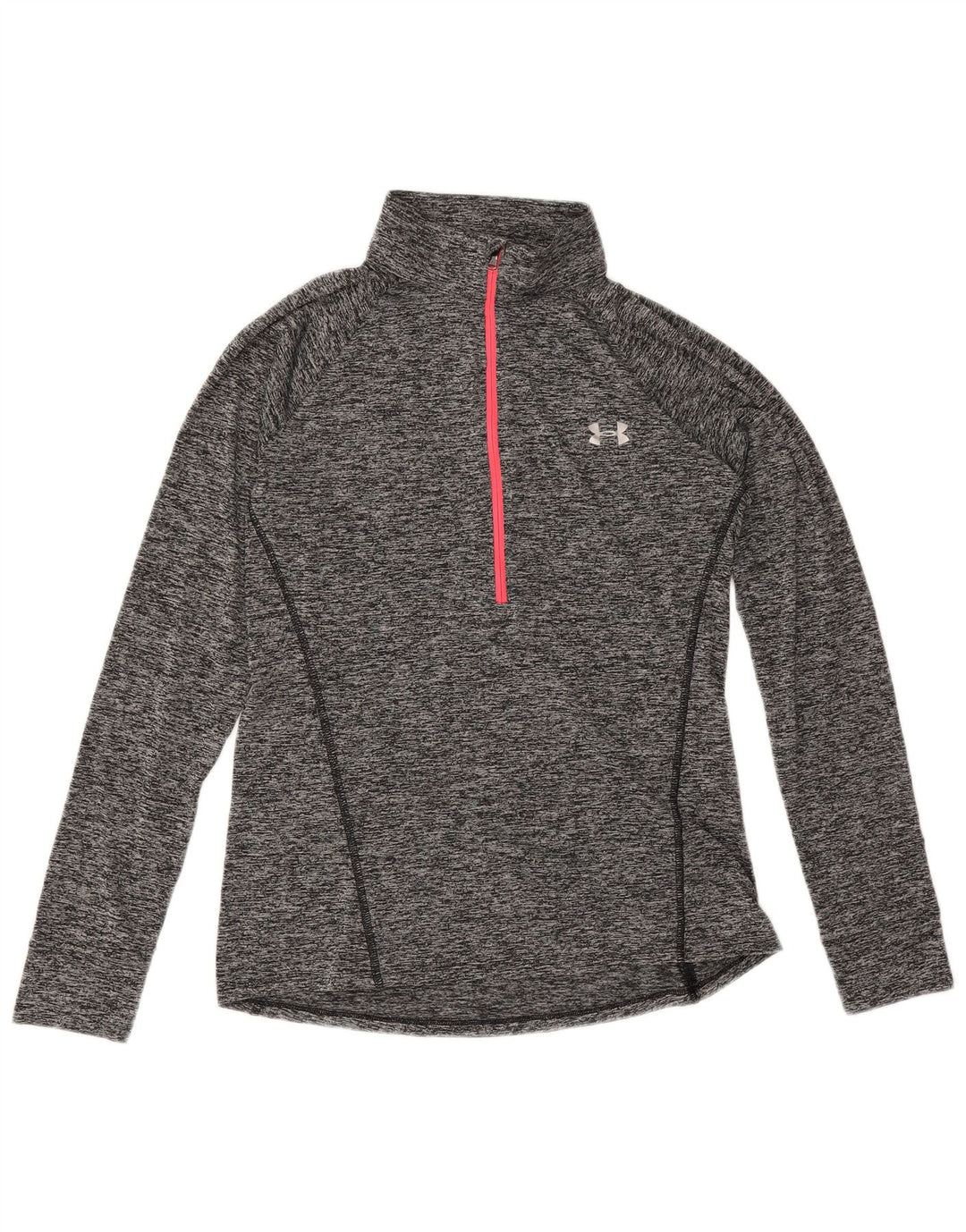 Under Armour Womens Heat Gear Pullover Treino Top Reino Unido 12 Médio Cinza