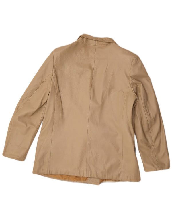 Jaqueta blazer feminina vintage com peito duplo IT 42 bege médio