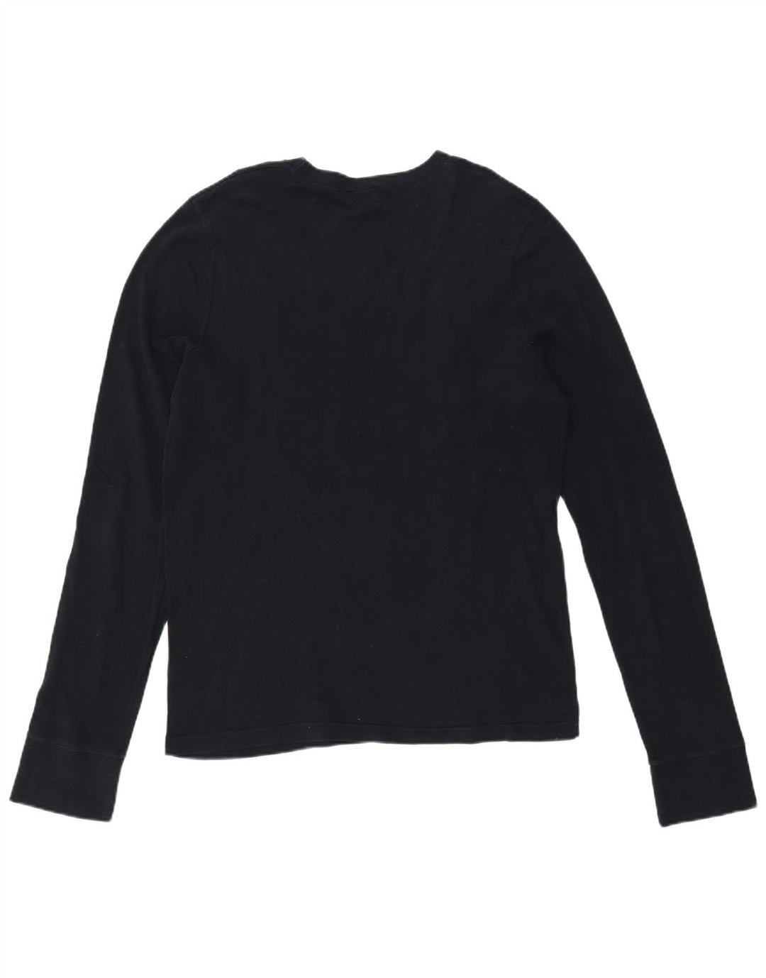 Top gráfico masculino Hollister de manga comprida grande algodão preto