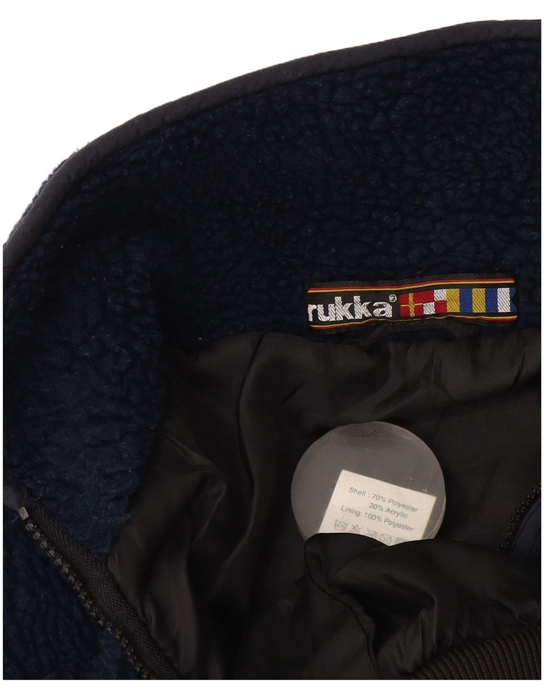 Jaqueta de lã masculina Rukka UK 42 XL poliéster azul marinho