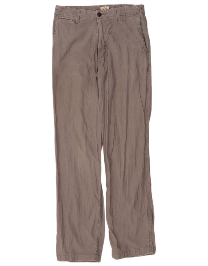 Calças Dockers masculinas retas Chino W29 L32 algodão cinza