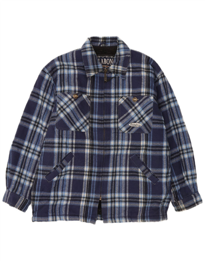 Camisa masculina de flanela Billabong Sherpa Lumberjack média xadrez azul marinho