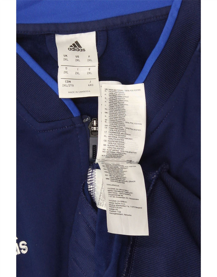 Adidas Mens Treino Top Jacket 2XL Poliéster Azul Marinho