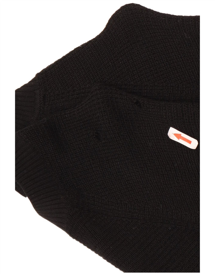 Suéter masculino Calvin Klein Jeans com gola redonda e lã preta pequena
