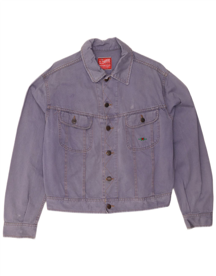 EL CHARRO Jaqueta jeans feminina superdimensionada Reino Unido 14 algodão azul médio