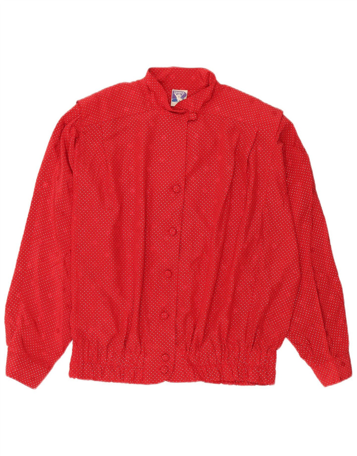 Blusa feminina oversized YESSICA EU 40 poliéster manchado vermelho médio