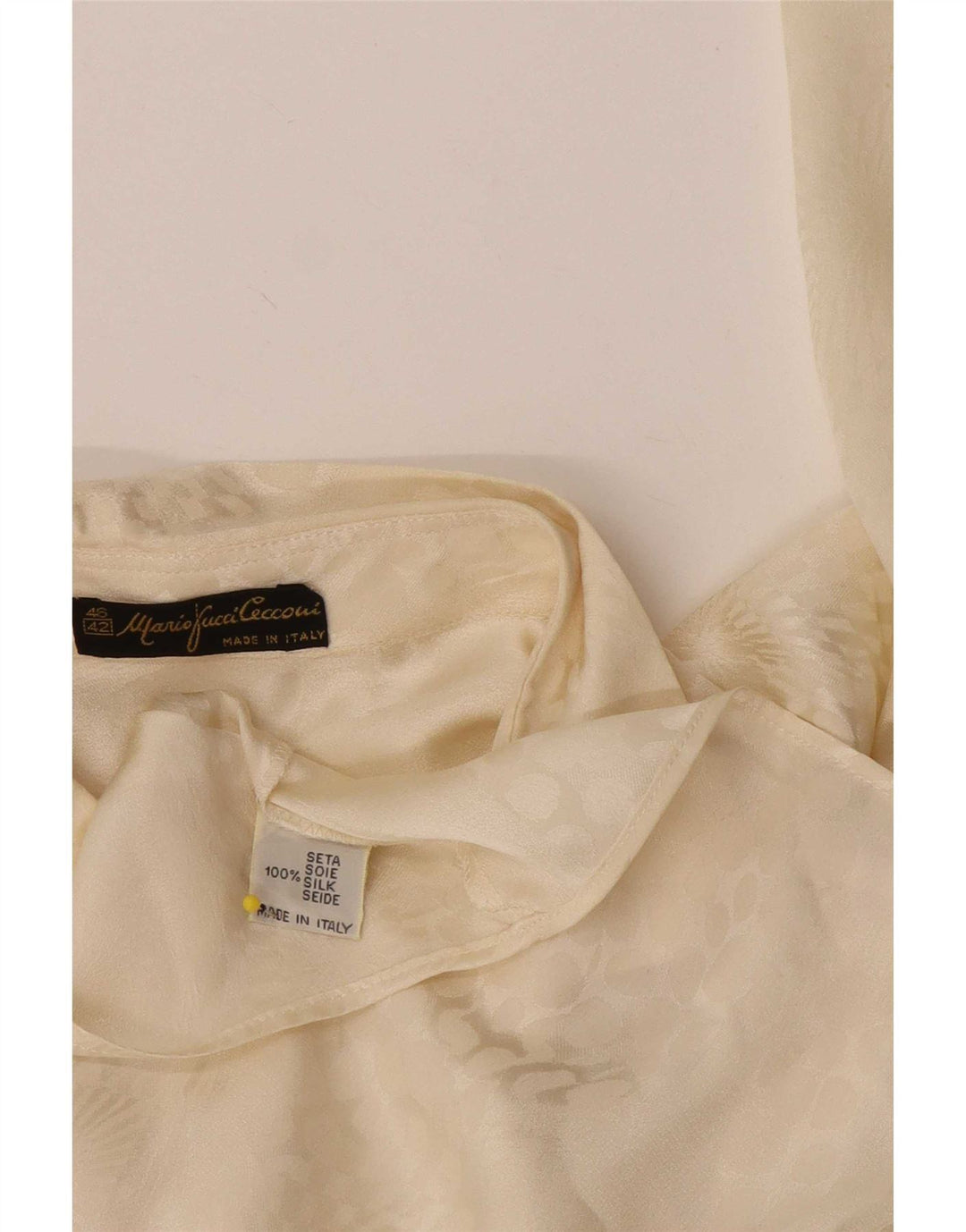 Blusa feminina Mario Pucci Cecconi IT 42 Médio Off White Animal Print