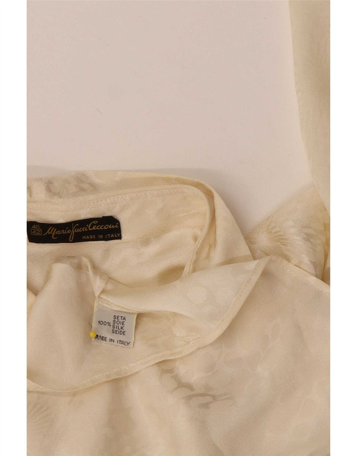 Blusa feminina Mario Pucci Cecconi IT 42 Médio Off White Animal Print