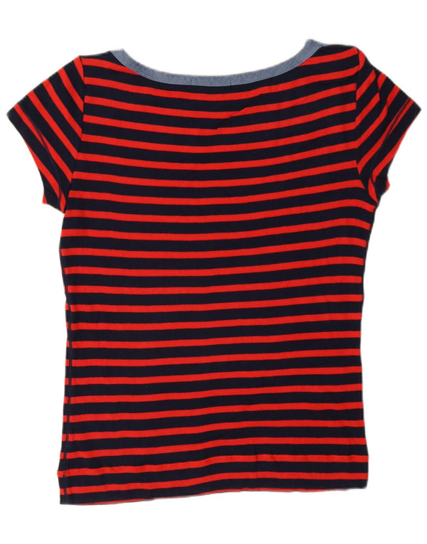 Camiseta feminina Ralph Lauren UK 14 listrada vermelha média