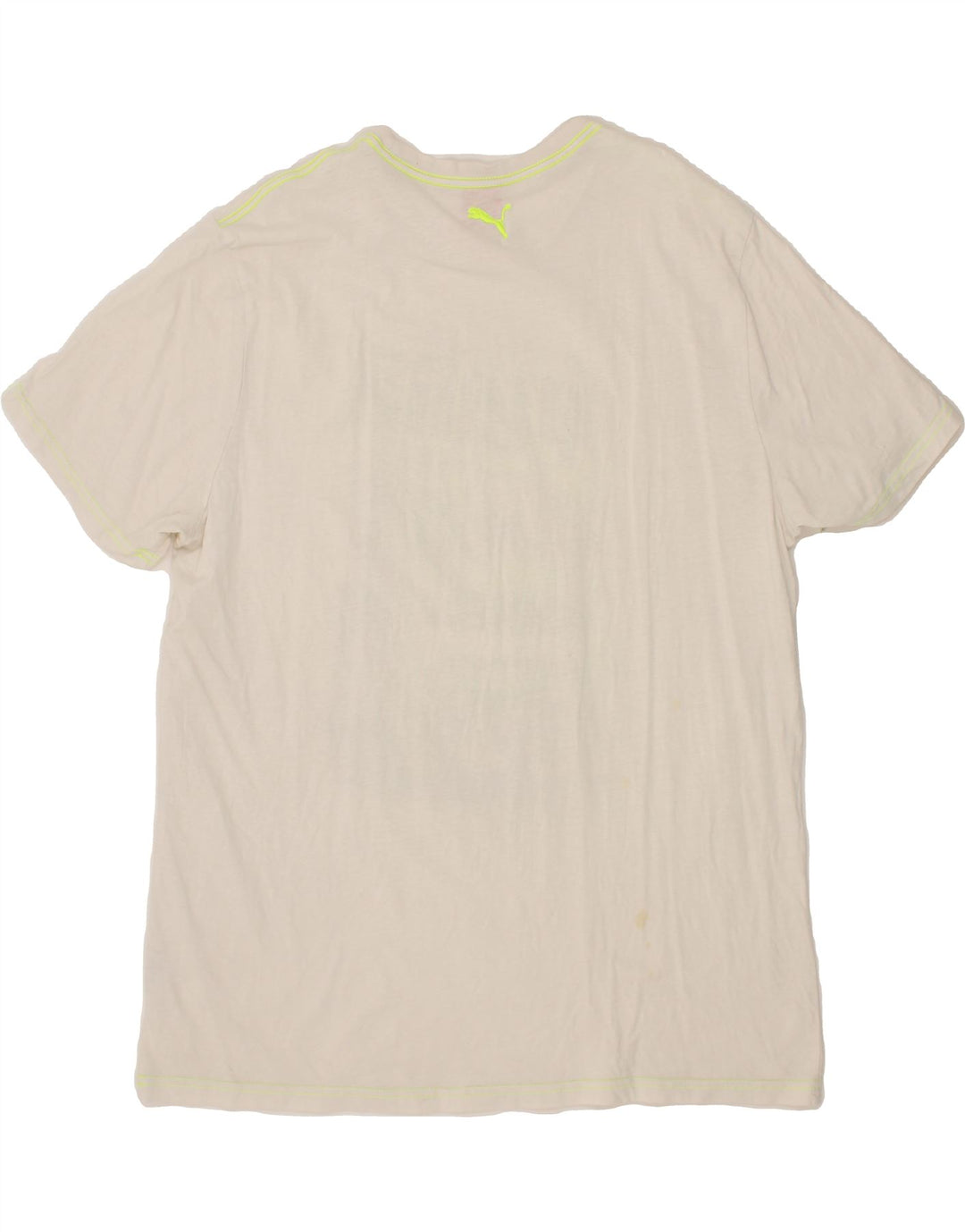 PUMA Mens Graphic T-Shirt Top XL White Cotton Vintage Puma and Second-Hand Puma from Messina Hembry 