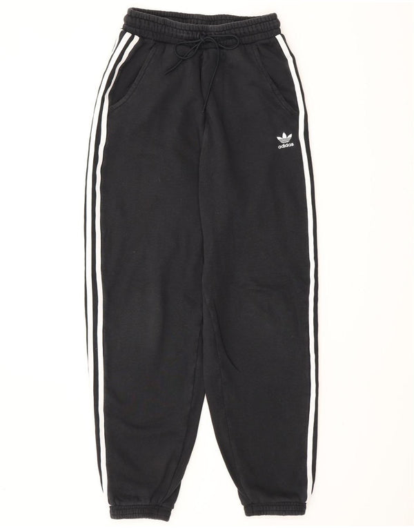 Adidas Womens Tracksuit Calças Joggers UK 8 Pequeno Algodão Preto
