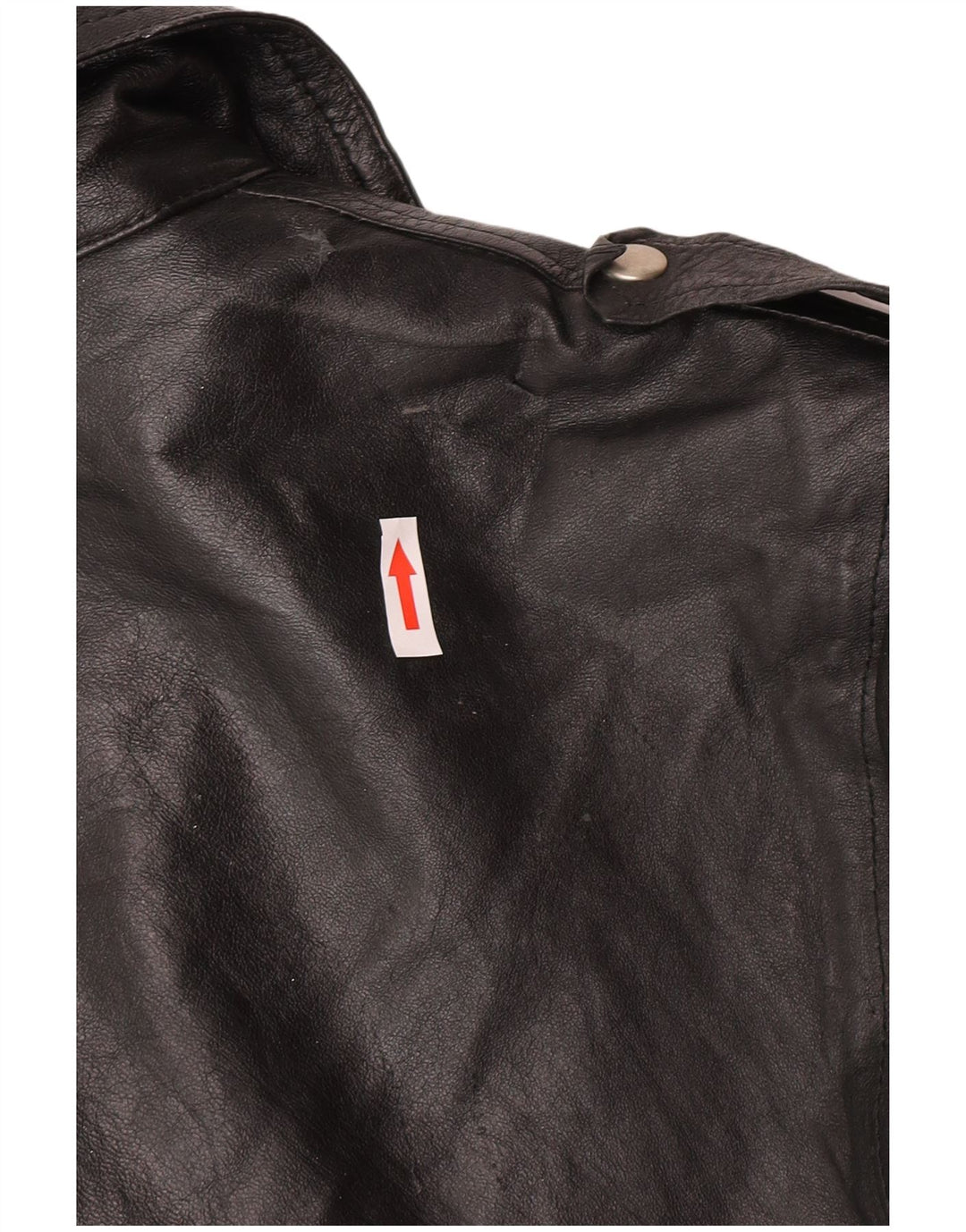 Jaqueta masculina vintage de couro para motociclista IT 52 XL preta